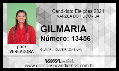 Candidato GILMARIA 2024 - VÁRZEA DO POÇO - Eleições