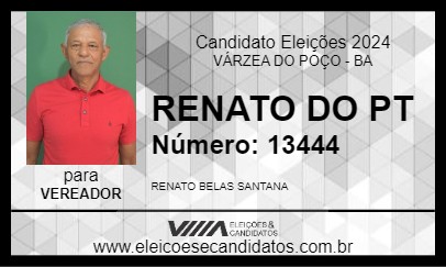 Candidato RENATO DO PT 2024 - VÁRZEA DO POÇO - Eleições