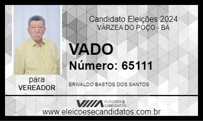 Candidato VADO 2024 - VÁRZEA DO POÇO - Eleições