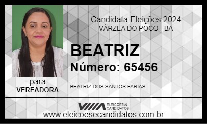 Candidato BEATRIZ 2024 - VÁRZEA DO POÇO - Eleições