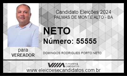 Candidato NETO 2024 - PALMAS DE MONTE ALTO - Eleições