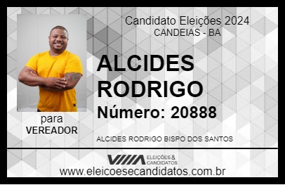 Candidato ALCIDES RODRIGO 2024 - CANDEIAS - Eleições