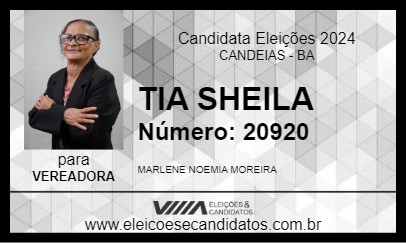 Candidato TIA SHEILA 2024 - CANDEIAS - Eleições