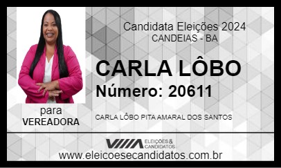 Candidato CARLA LÔBO 2024 - CANDEIAS - Eleições