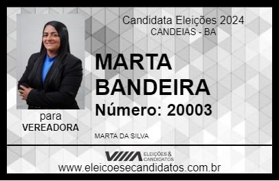 Candidato MARTA BANDEIRA 2024 - CANDEIAS - Eleições