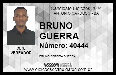 Candidato BRUNO GUERRA 2024 - ANTÔNIO CARDOSO - Eleições