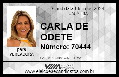 Candidato CARLA DE ODETE 2024 - UAUÁ - Eleições