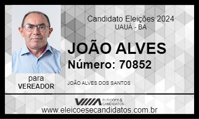 Candidato JOÃO ALVES 2024 - UAUÁ - Eleições