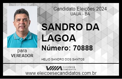 Candidato SANDRO DA LAGOA 2024 - UAUÁ - Eleições