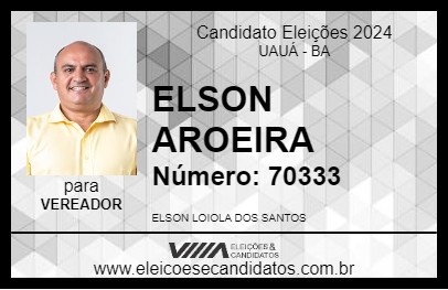 Candidato ELSON AROEIRA 2024 - UAUÁ - Eleições