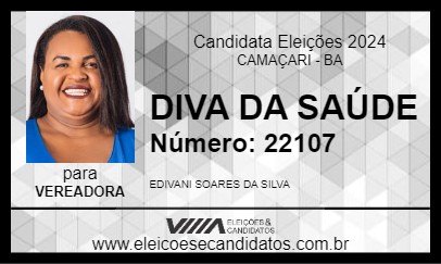 Candidato DIVA DA SAÚDE 2024 - CAMAÇARI - Eleições