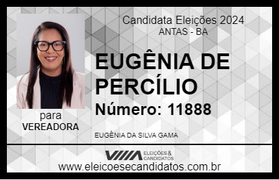 Candidato EUGÊNIA DE PERCÍLIO 2024 - ANTAS - Eleições