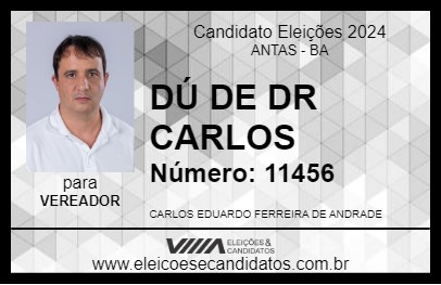 Candidato DÚ DE DR CARLOS 2024 - ANTAS - Eleições