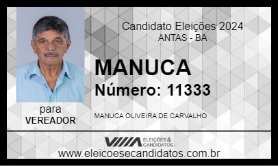 Candidato MANUCA 2024 - ANTAS - Eleições