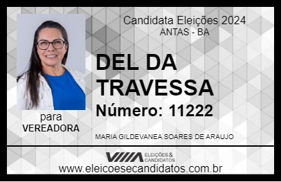 Candidato DEL DA TRAVESSA 2024 - ANTAS - Eleições