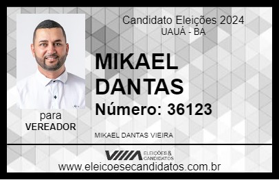 Candidato MIKAEL DANTAS 2024 - UAUÁ - Eleições