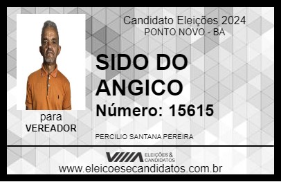 Candidato SIDO DO ANGICO 2024 - PONTO NOVO - Eleições