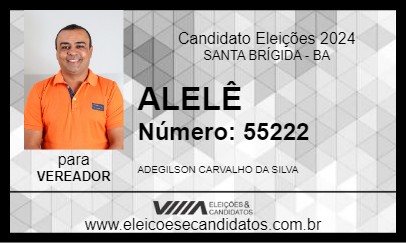 Candidato ALELÊ 2024 - SANTA BRÍGIDA - Eleições