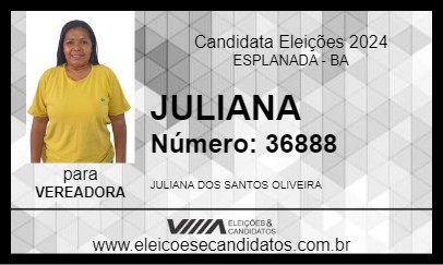 Candidato JULIANA 2024 - ESPLANADA - Eleições