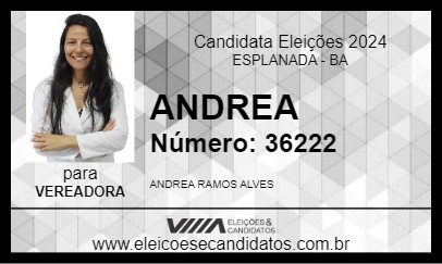 Candidato ANDREA 2024 - ESPLANADA - Eleições