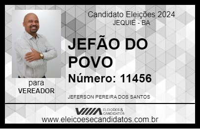 Candidato JEFÃO DO POVO 2024 - JEQUIÉ - Eleições