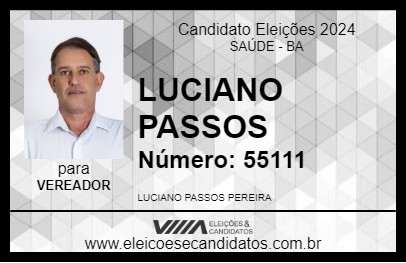 Candidato LUCIANO PASSOS 2024 - SAÚDE - Eleições