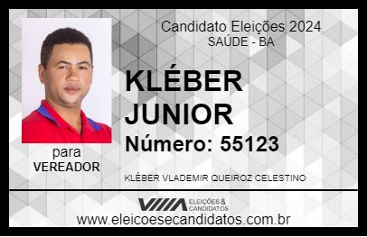 Candidato KLÉBER JUNIOR 2024 - SAÚDE - Eleições