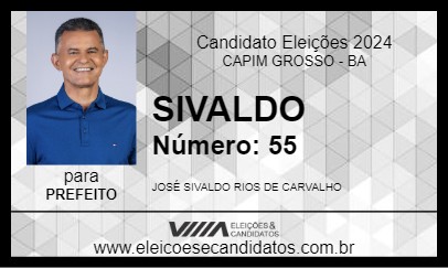 Candidato SIVALDO 2024 - CAPIM GROSSO - Eleições