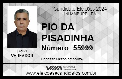 Candidato PIO DA PISADINHA 2024 - INHAMBUPE - Eleições