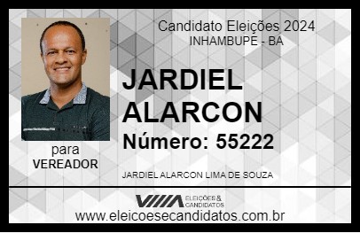 Candidato JARDIEL ALARCON 2024 - INHAMBUPE - Eleições