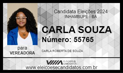 Candidato CARLA SOUZA 2024 - INHAMBUPE - Eleições