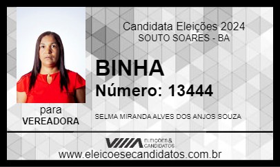 Candidato BINHA 2024 - SOUTO SOARES - Eleições