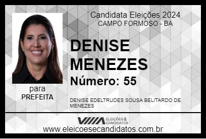 Candidato DENISE MENEZES 2024 - CAMPO FORMOSO - Eleições