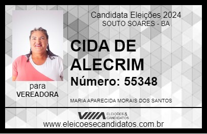 Candidato CIDA DE ALECRIM 2024 - SOUTO SOARES - Eleições