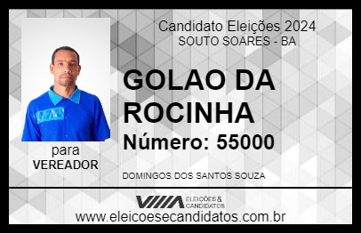 Candidato GOLAO DA ROCINHA 2024 - SOUTO SOARES - Eleições