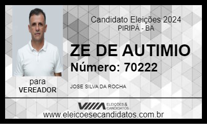 Candidato ZE DE AUTIMIO 2024 - PIRIPÁ - Eleições