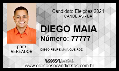 Candidato DIEGO MAIA 2024 - CANDEIAS - Eleições