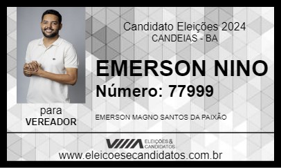 Candidato EMERSON NINO 2024 - CANDEIAS - Eleições