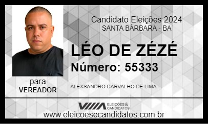 Candidato LÉO DE ZÉZÉ 2024 - SANTA BÁRBARA - Eleições