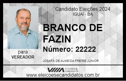 Candidato BRANCO DE FAZIN 2024 - IGUAÍ - Eleições