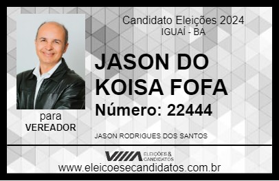 Candidato JASON DO KOISA FOFA 2024 - IGUAÍ - Eleições