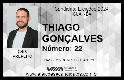 Candidato THIAGO GONÇALVES 2024 - IGUAÍ - Eleições