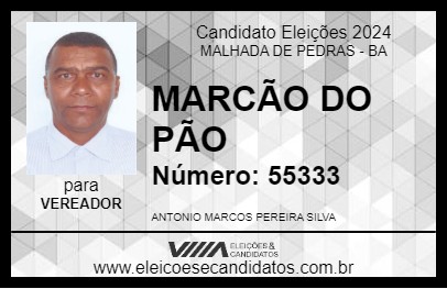 Candidato MARCÃO DO PÃO 2024 - MALHADA DE PEDRAS - Eleições