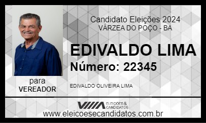 Candidato EDIVALDO LIMA 2024 - VÁRZEA DO POÇO - Eleições