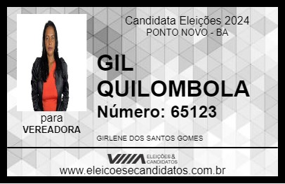 Candidato GIL QUILOMBOLA 2024 - PONTO NOVO - Eleições