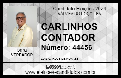 Candidato CARLINHOS CONTADOR 2024 - VÁRZEA DO POÇO - Eleições