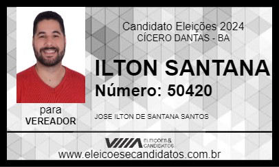 Candidato ILTON SANTANA 2024 - CÍCERO DANTAS - Eleições