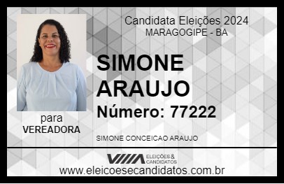 Candidato SIMONE ARAUJO 2024 - MARAGOGIPE - Eleições