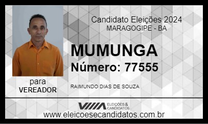 Candidato MUMUNGA 2024 - MARAGOGIPE - Eleições