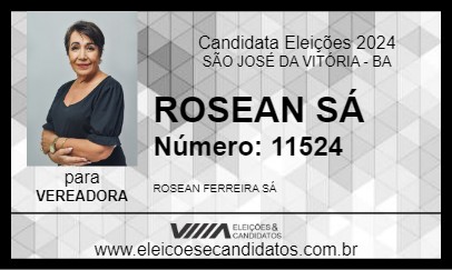 Candidato ROSEAN SÁ 2024 - SÃO JOSÉ DA VITÓRIA - Eleições